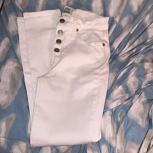 J. Crew 9" High Rose Toothpick Button Fly Jeans